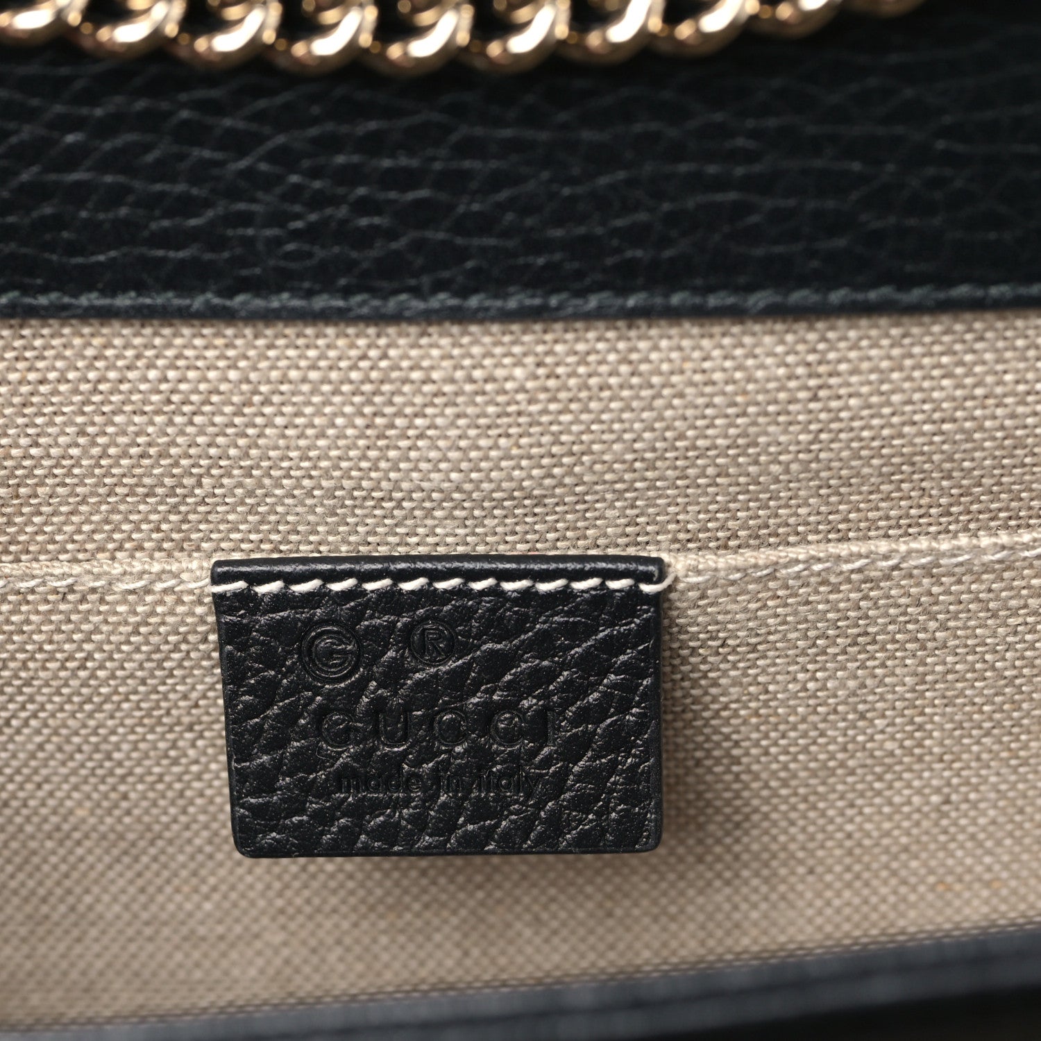 Gucci Dollar Calfskin Small Interlocking G Shoulder Bag Black 6 of 9