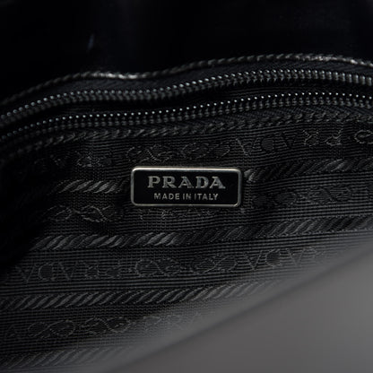 Prada Spazzolato Shoulder Bag Black 9 of 11