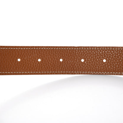 Hermes Box Togo 32mm Belt Strap 95 Black Gold 5 of 9