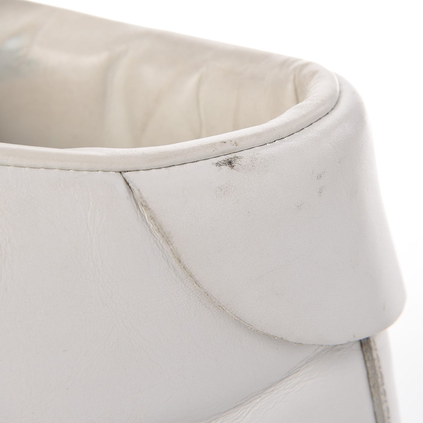 Calfskin Womens Rockstud Open High Top Sneakers 40 White Red