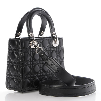 Christian Dior Lambskin Cannage Small Lucky Badges My Lady Dior Black 4 of 10