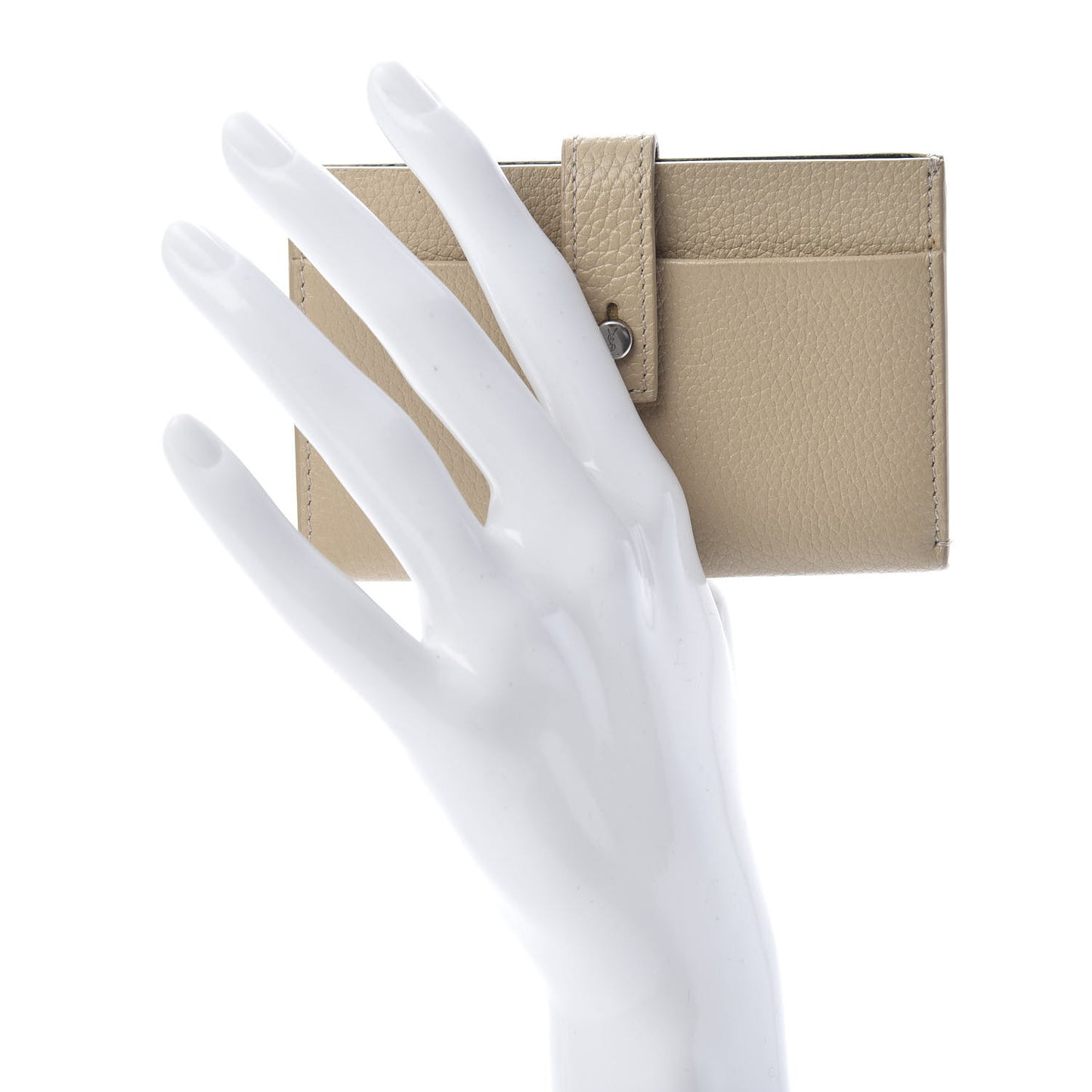 Grained Calfskin Sac De Jour Souple Card Beige