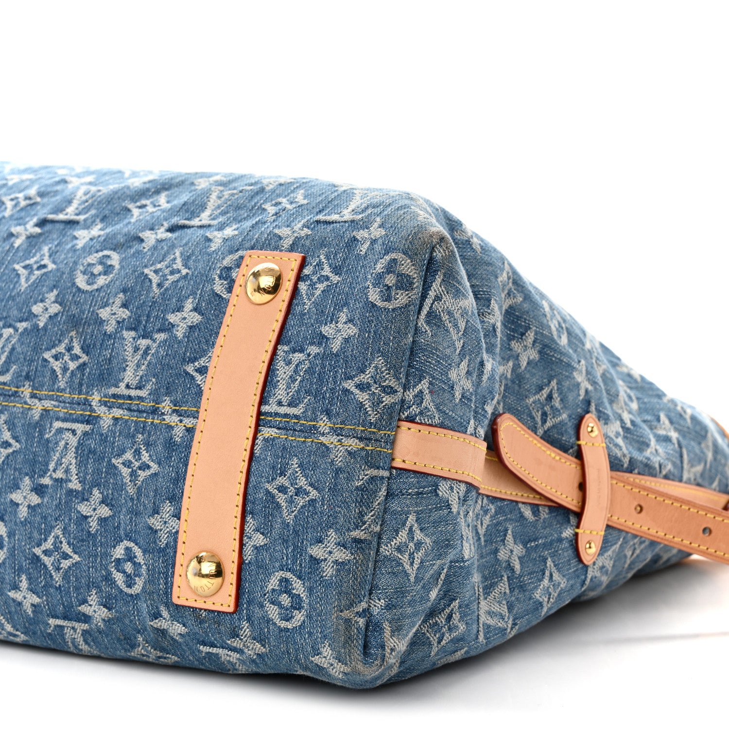 Louis Vuitton Monogram Denim CarryAll MM Blue 11 of 12