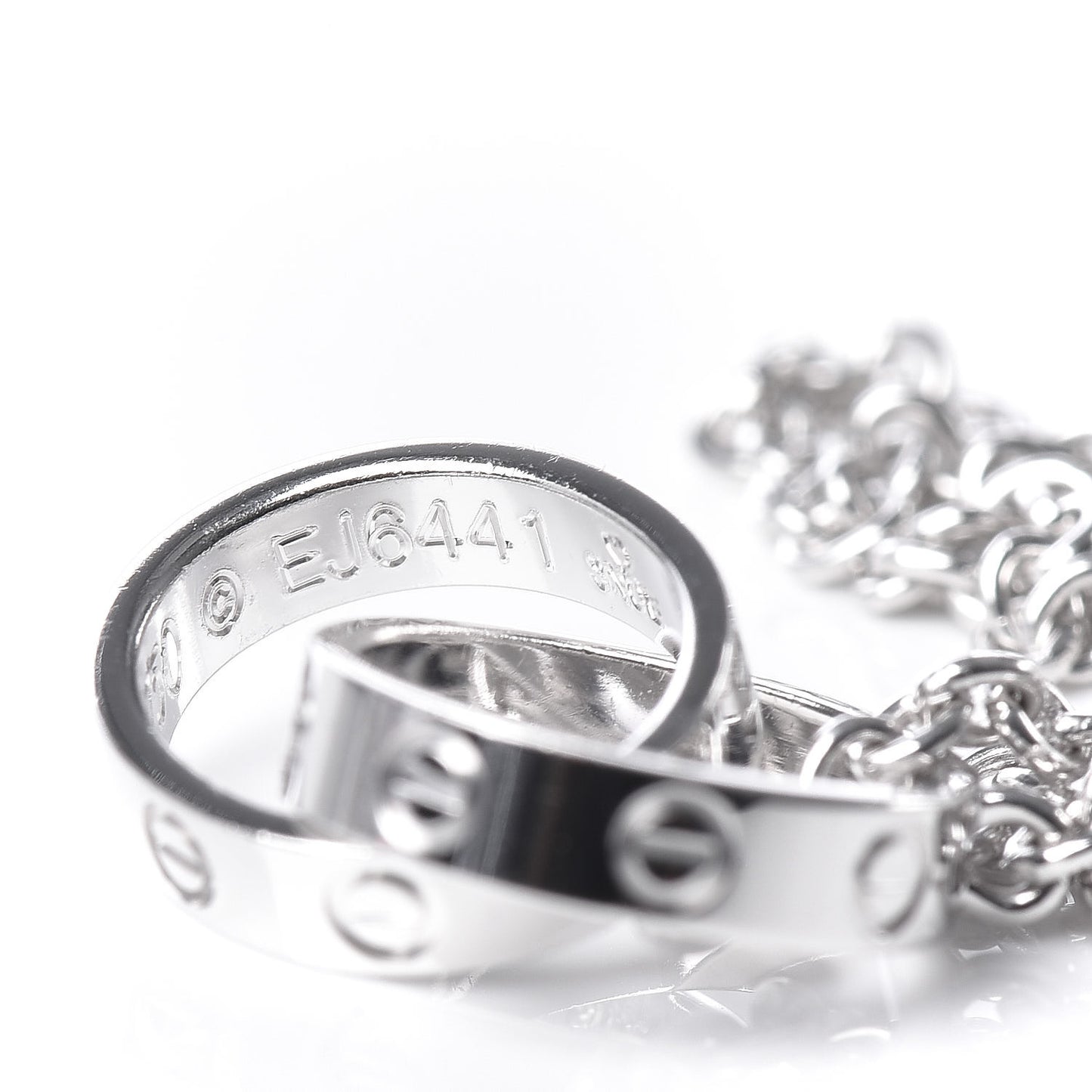 18K White Gold Interlocking LOVE Bracelet