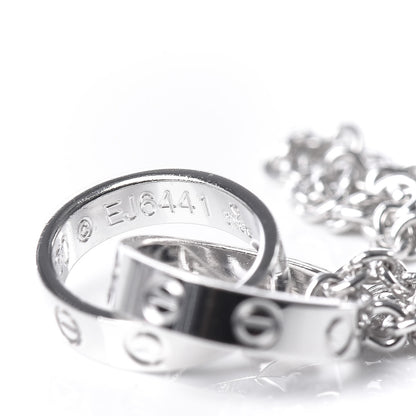 Cartier 18K White Gold Interlocking LOVE Bracelet 4 of 6