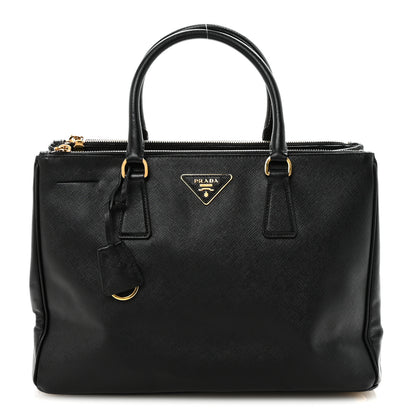 Prada Saffiano Medium Galleria Double Zip Tote Black 1 of 9