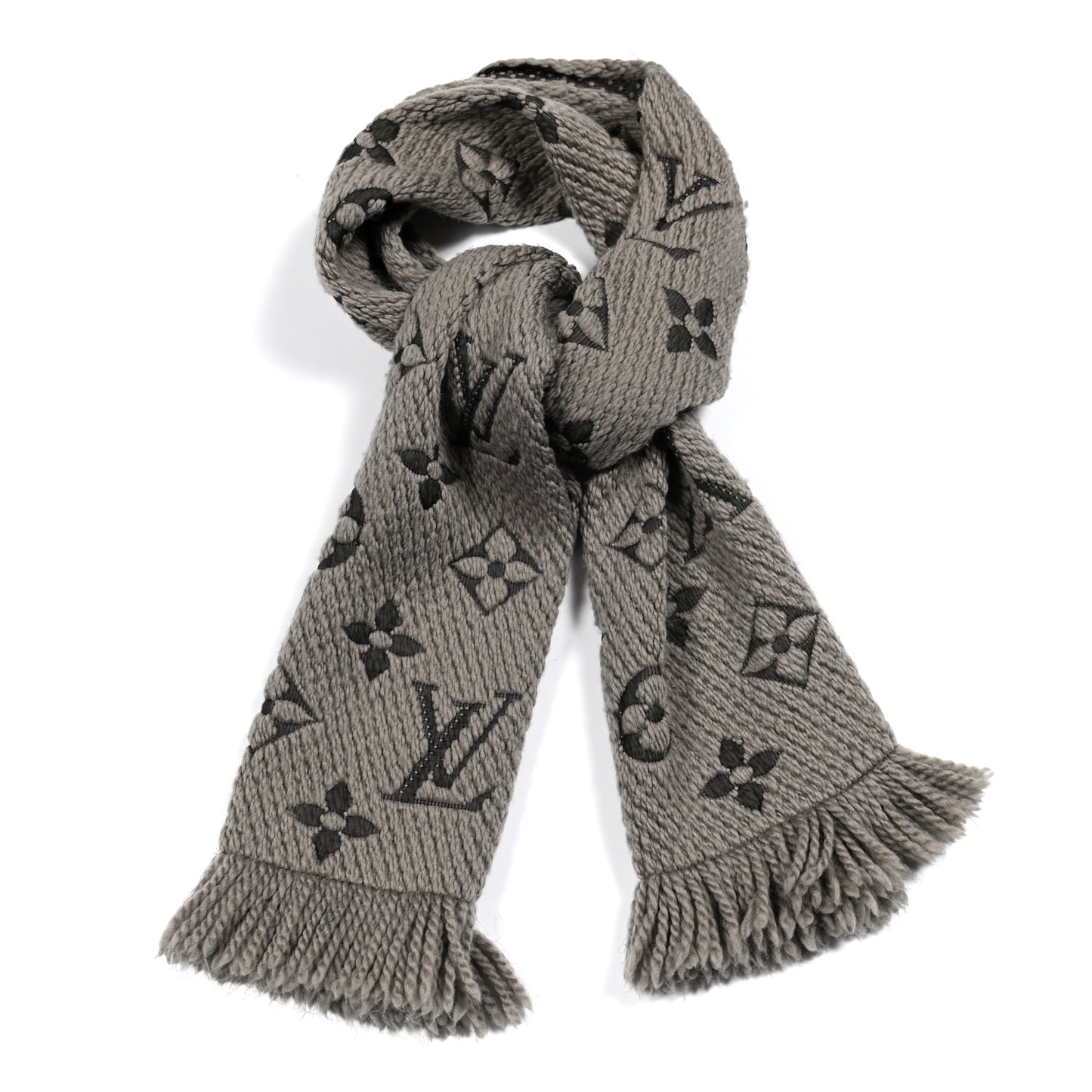 Wool Silk Logomania Scarf Verone