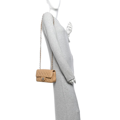 Chanel Lambskin Quilted Mini Rectangular Flap Beige 2 of 13