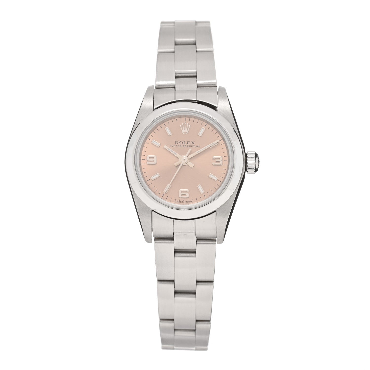 Rolex Stainless Steel 24mm Oyster Perpetual Watch Pink 76080 1 of 4