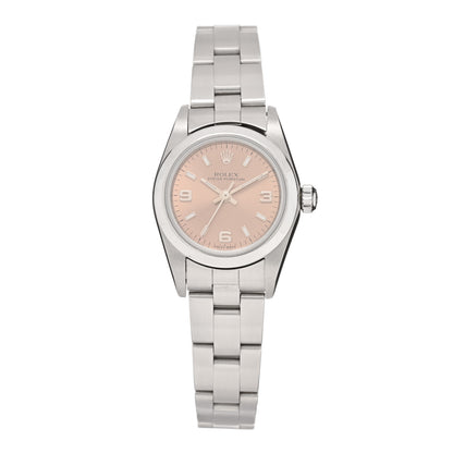 Rolex Stainless Steel 24mm Oyster Perpetual Watch Pink 76080 1 of 4