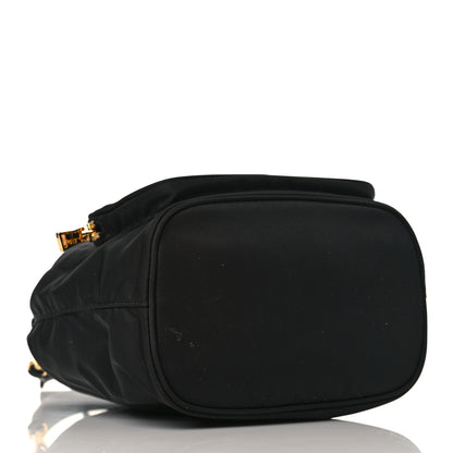 Prada Saffiano Tessuto Nylon Mini Bucket Crossbody Bag Black 4 of 9