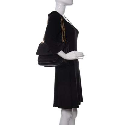 Saint Laurent Lambskin Matelasse Monogram Medium Niki Chain Satchel Black 2 of 15