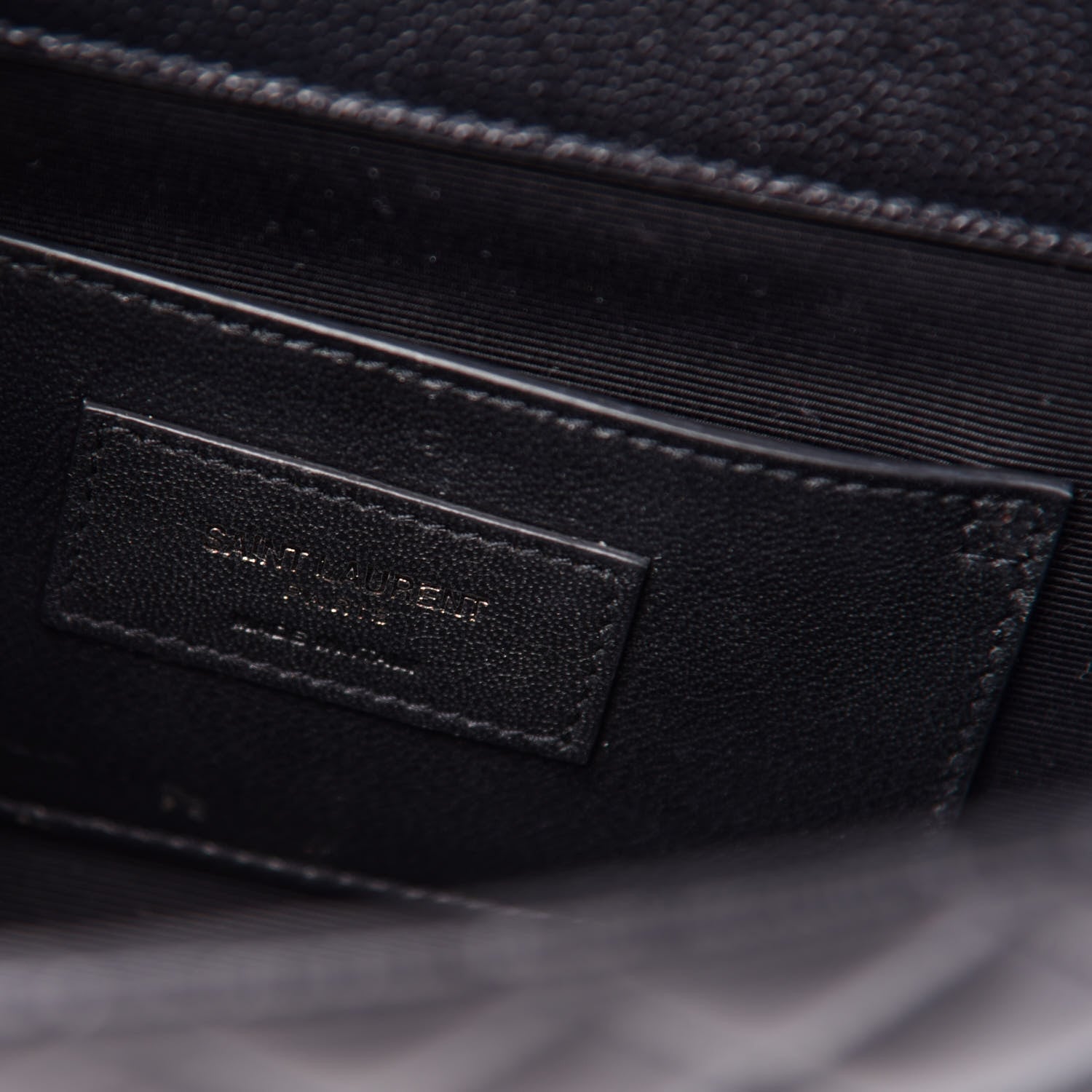 Saint Laurent Grain De Poudre Textured Mixed Matelasse Triquilt Small Monogram Satchel Black 7 of 10