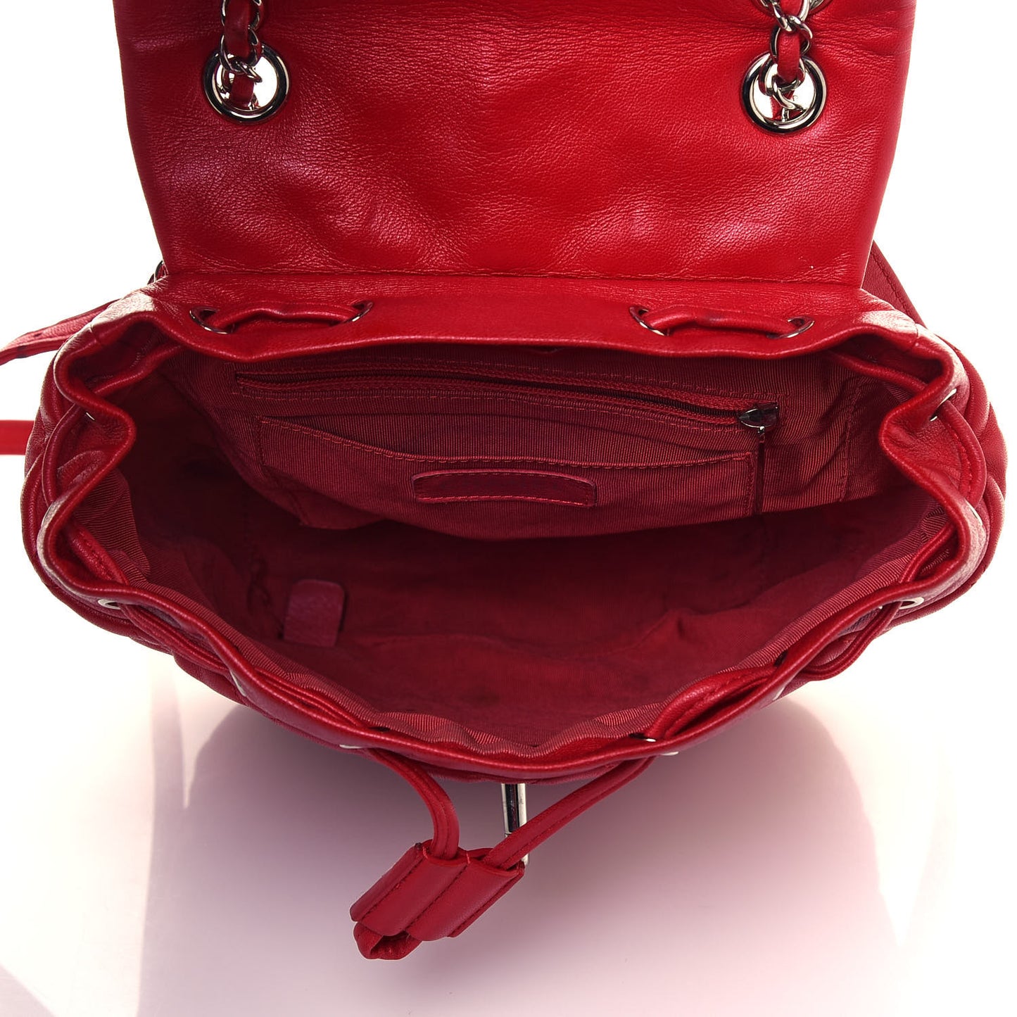 Lambskin Quilted Small Urban Spirit Backpack Red
