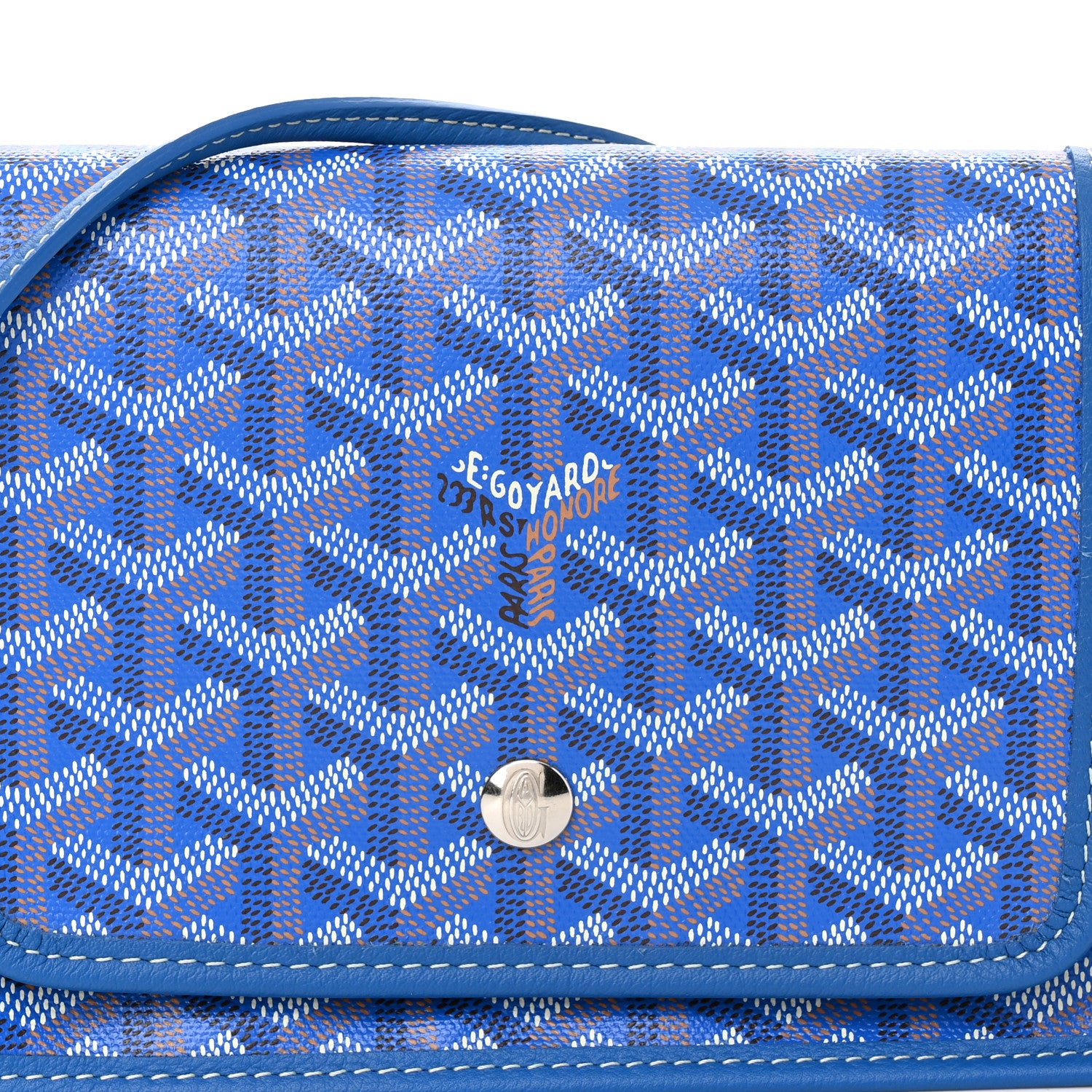 Goyard Goyardine Plumet Wallet Clutch Sky Blue 7 of 9