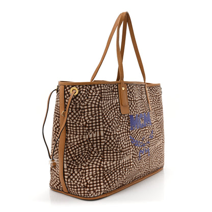 MCM Visetos Large Liz Reversible Shopper Tote Cognac 5 of 15