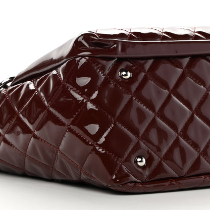 Chanel Patent Quilted Large Chic and Glitter Tote Dark Red 9 of 11