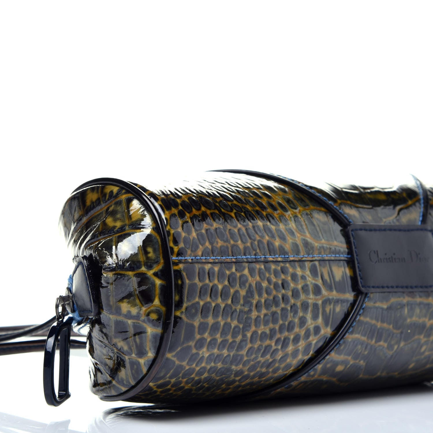 Christian Dior Patent Crocodile Embossed Baguette Multicolor 9 of 10