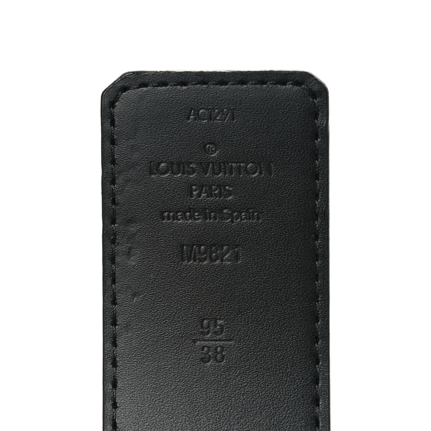 Calfskin Monogram 40mm LV Initiales Reversible Belt 95 38 Black