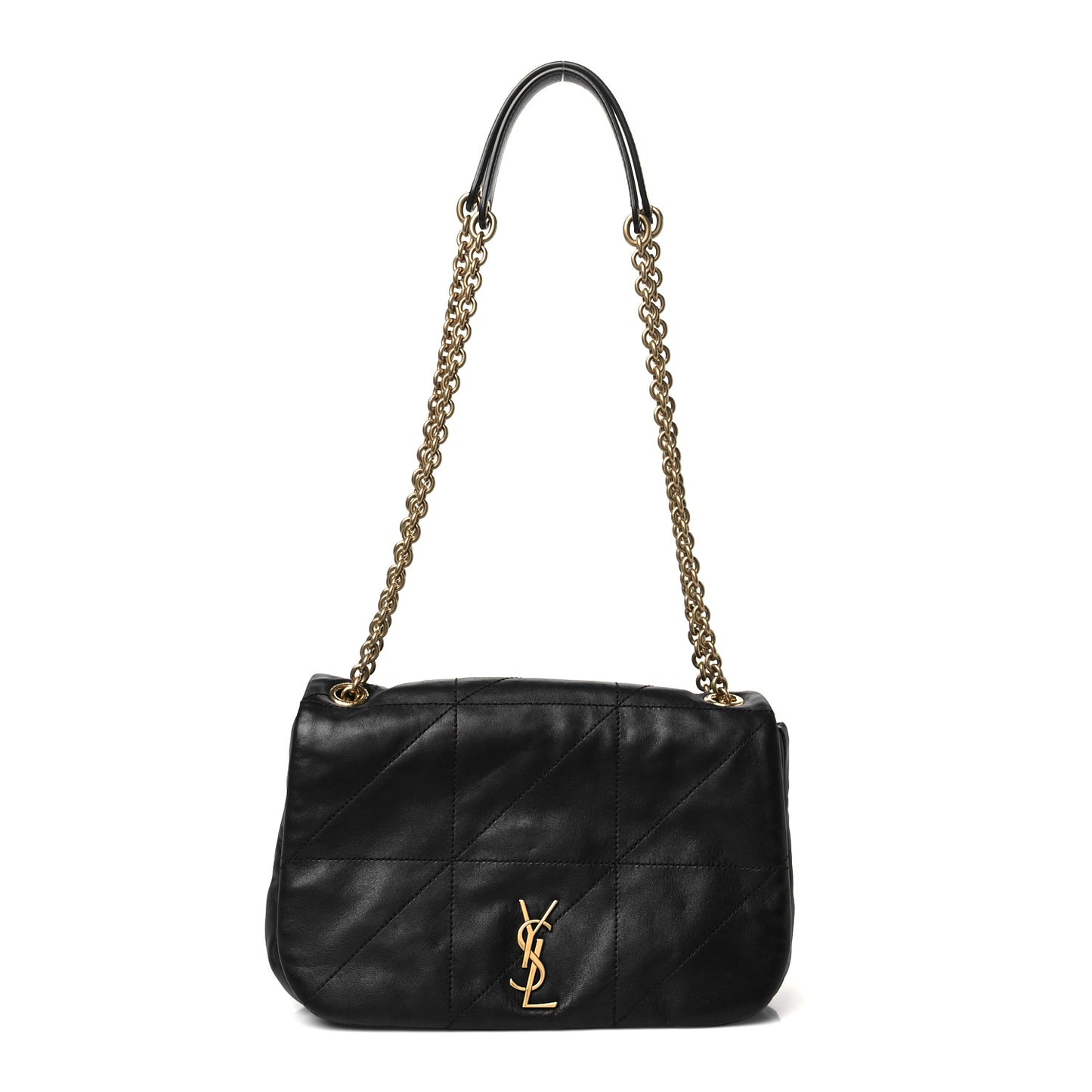 Lambskin Matelasse Monogram Small Jamie 4.3 Black