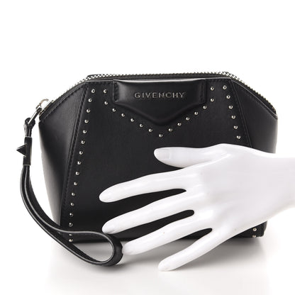 Givenchy Calfskin Small Studded Antigona Beauty Wristlet Black 2 of 8