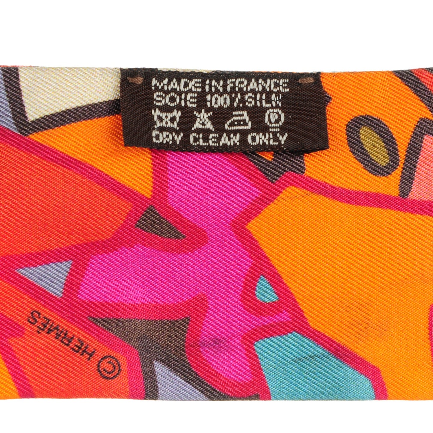 Silk Graff Graffiti Twilly Marron Orange Vert De Gris