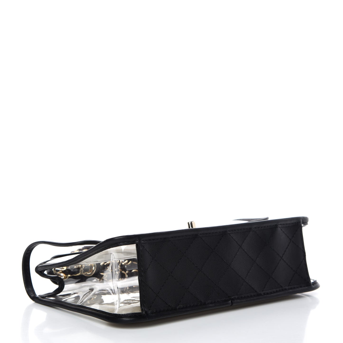 Lambskin PVC Medium Coco Sand Flap Black