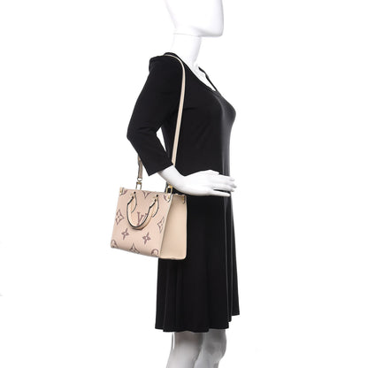 Louis Vuitton Empreinte Monogram Giant Onthego PM Creme Bois De Rose 2 of 10