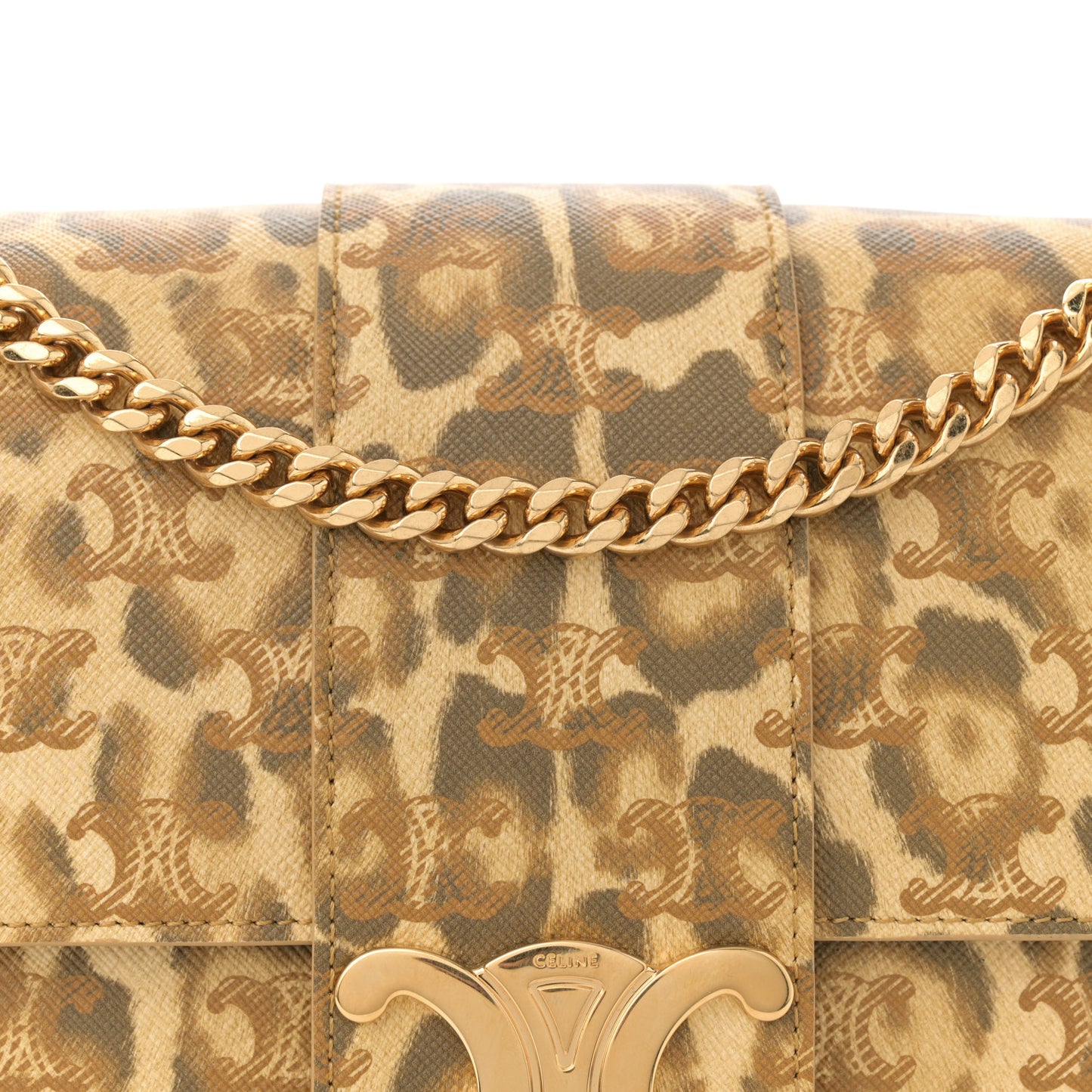 Canvas Leopard Print Medium Victoire Bag