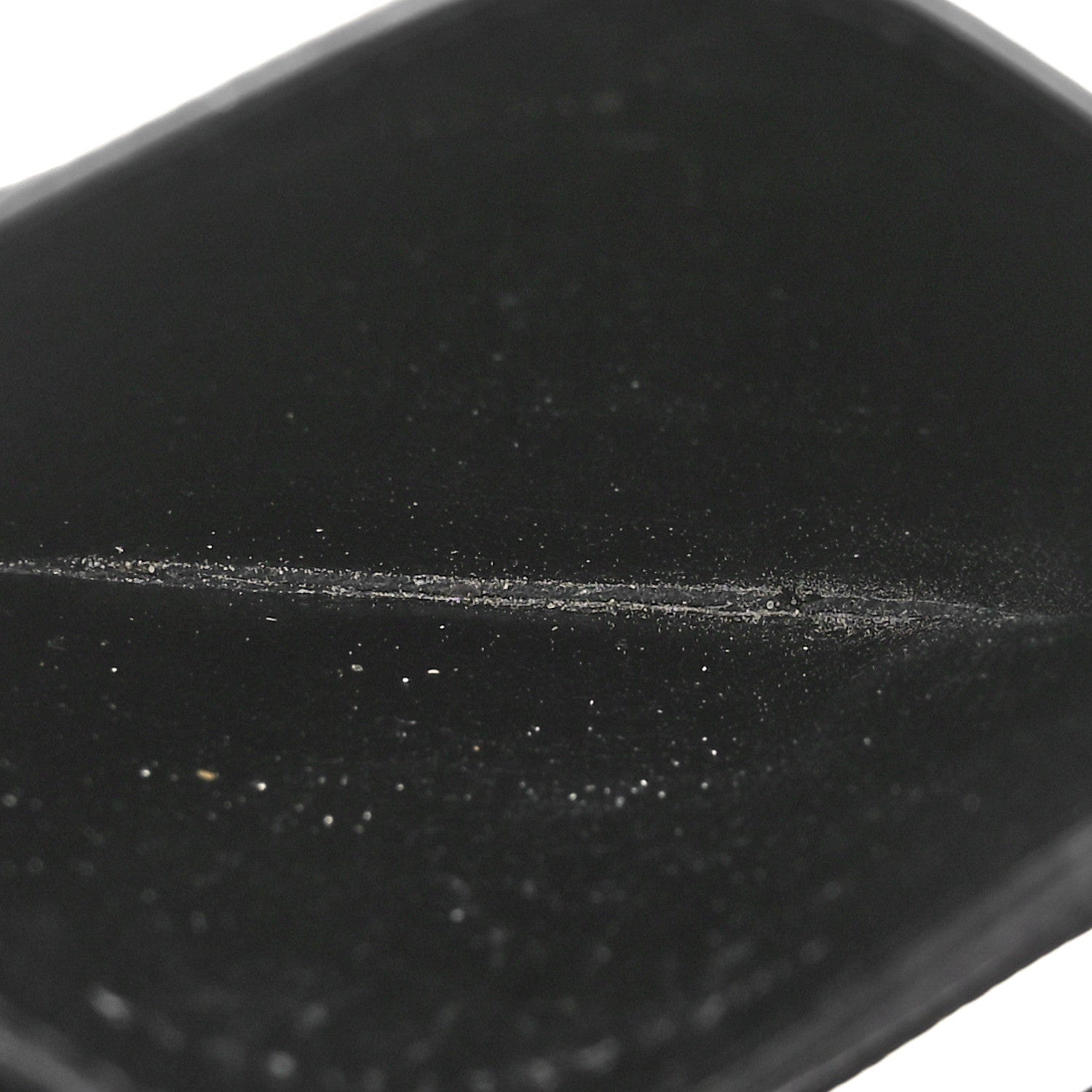 Saint Laurent Grain De Poudre Matelasse Chevron Monochrome Monogram Credit Card Case Black 5 of 8