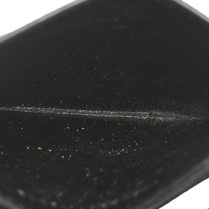 Saint Laurent Grain De Poudre Matelasse Chevron Monochrome Monogram Credit Card Case Black 5 of 8