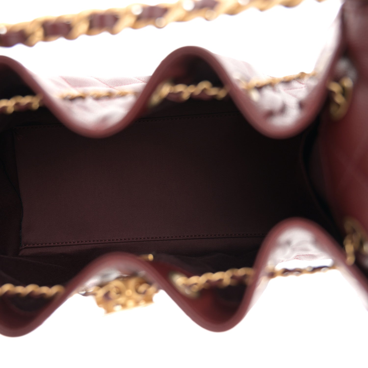 Chanel Caviar Quilted Small Chanel 25 Handbag Burgundy 5 of 10