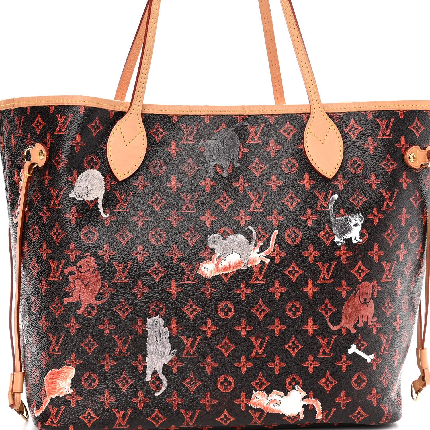 Louis Vuitton Catogram Neverfull MM Marron 7 of 10