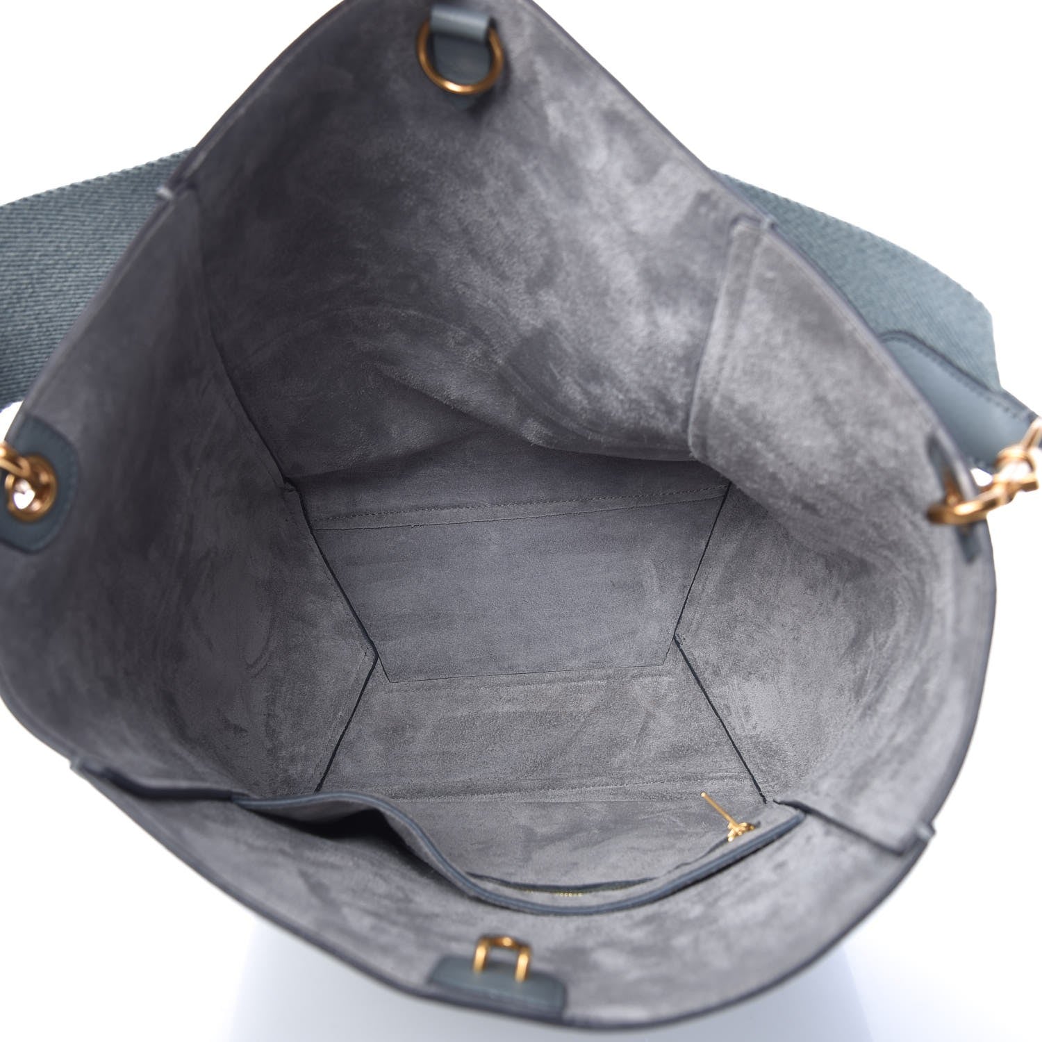 Celine Soft Grained Calfskin Sangle Bucket Bag Storm 7 of 7