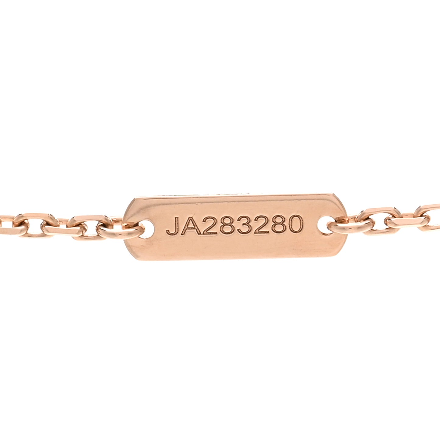 18K Rose Gold Diamond Bulls Eye Vintage Alhambra Pendant Necklace