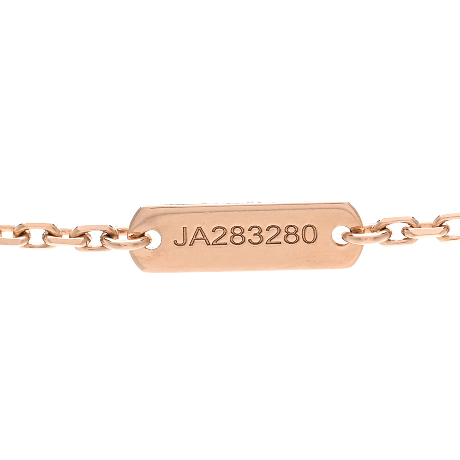 Van Cleef & Arpels 18K Rose Gold Diamond Bulls Eye Vintage Alhambra Pendant Necklace 5 of 6