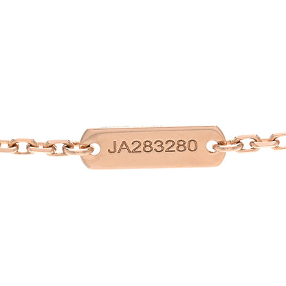 Van Cleef & Arpels 18K Rose Gold Diamond Bulls Eye Vintage Alhambra Pendant Necklace 5 of 6
