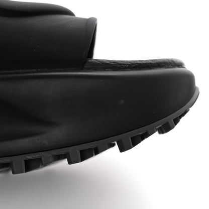 Gucci Soft Rubber Womens Interlocking G Platform 42mm Slide Sandals 37 Black 9 of 14