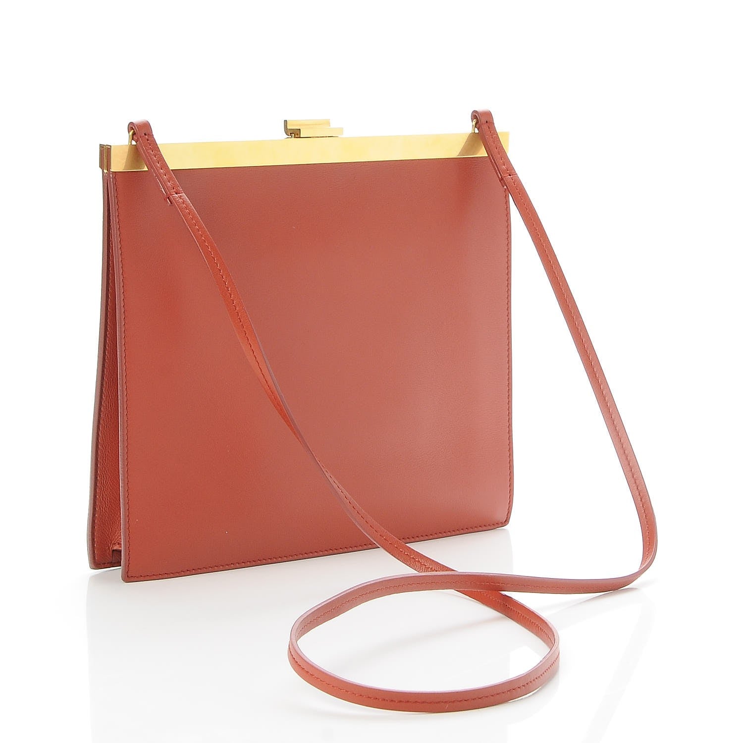 Celine Smooth Calfskin Mini Clasp Bag Dark Claycourt 3 of 7