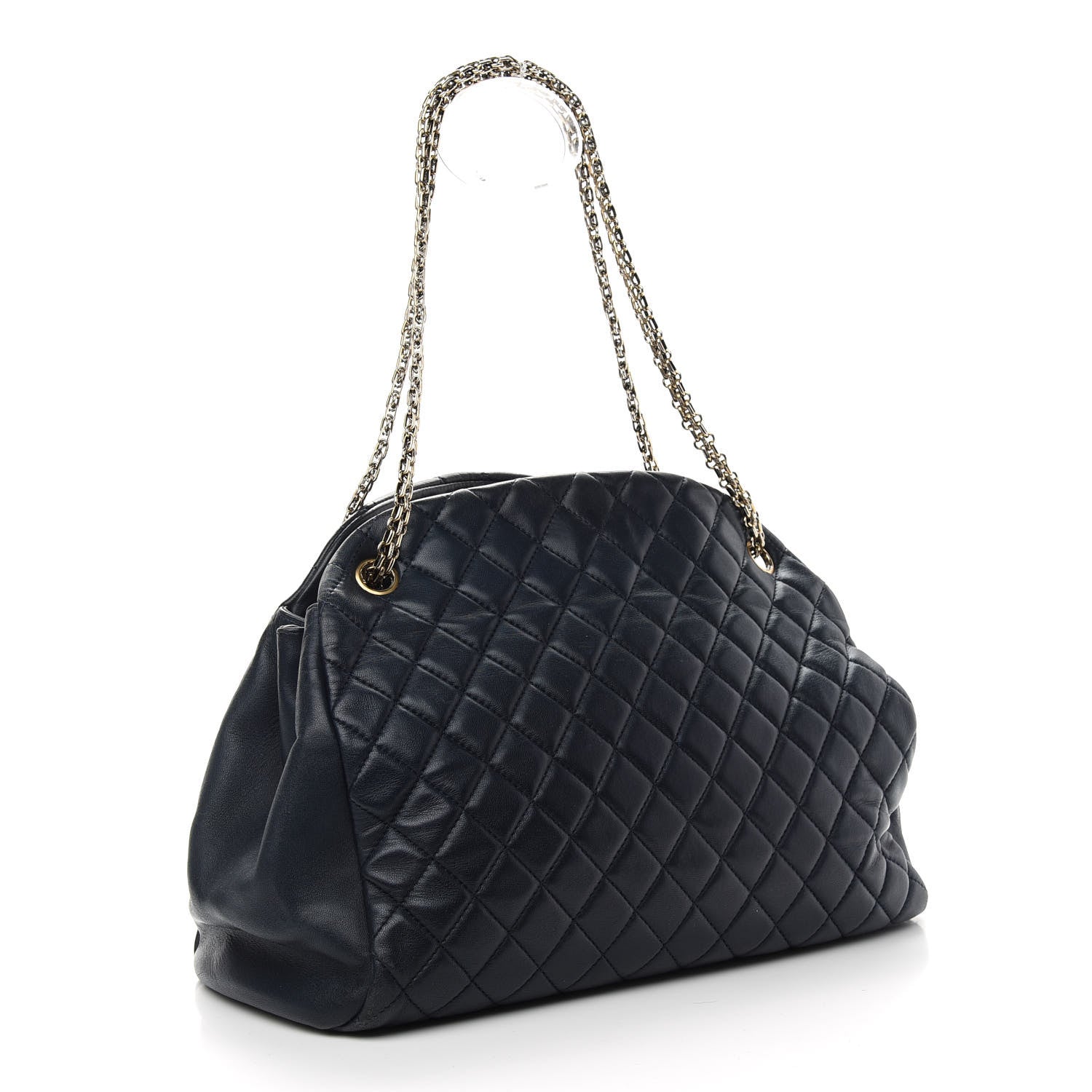 Chanel Calfskin Quilted Shoulder Bag Navy Blue 2 of 8