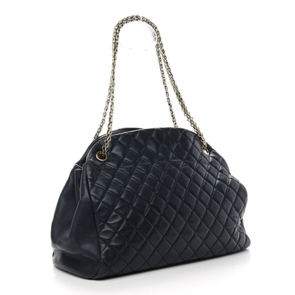 Chanel Calfskin Quilted Shoulder Bag Navy Blue 2 of 8