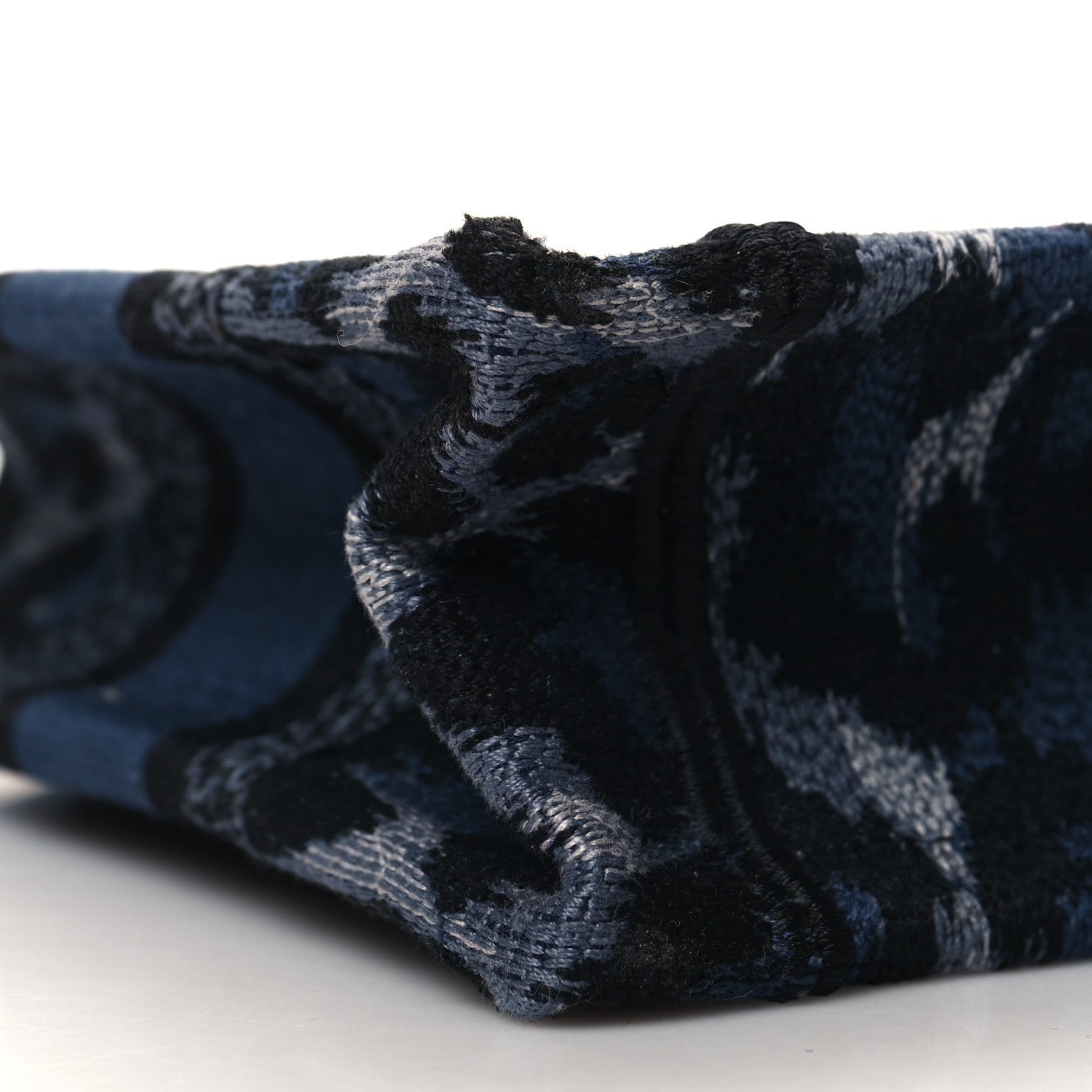 Christian Dior Canvas Mizza Embroidered Mini Leopard Book Tote Blue 8 of 10