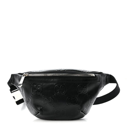 Gucci Calfskin GG Tennis Embossed Belt Bag Black 1 of 10