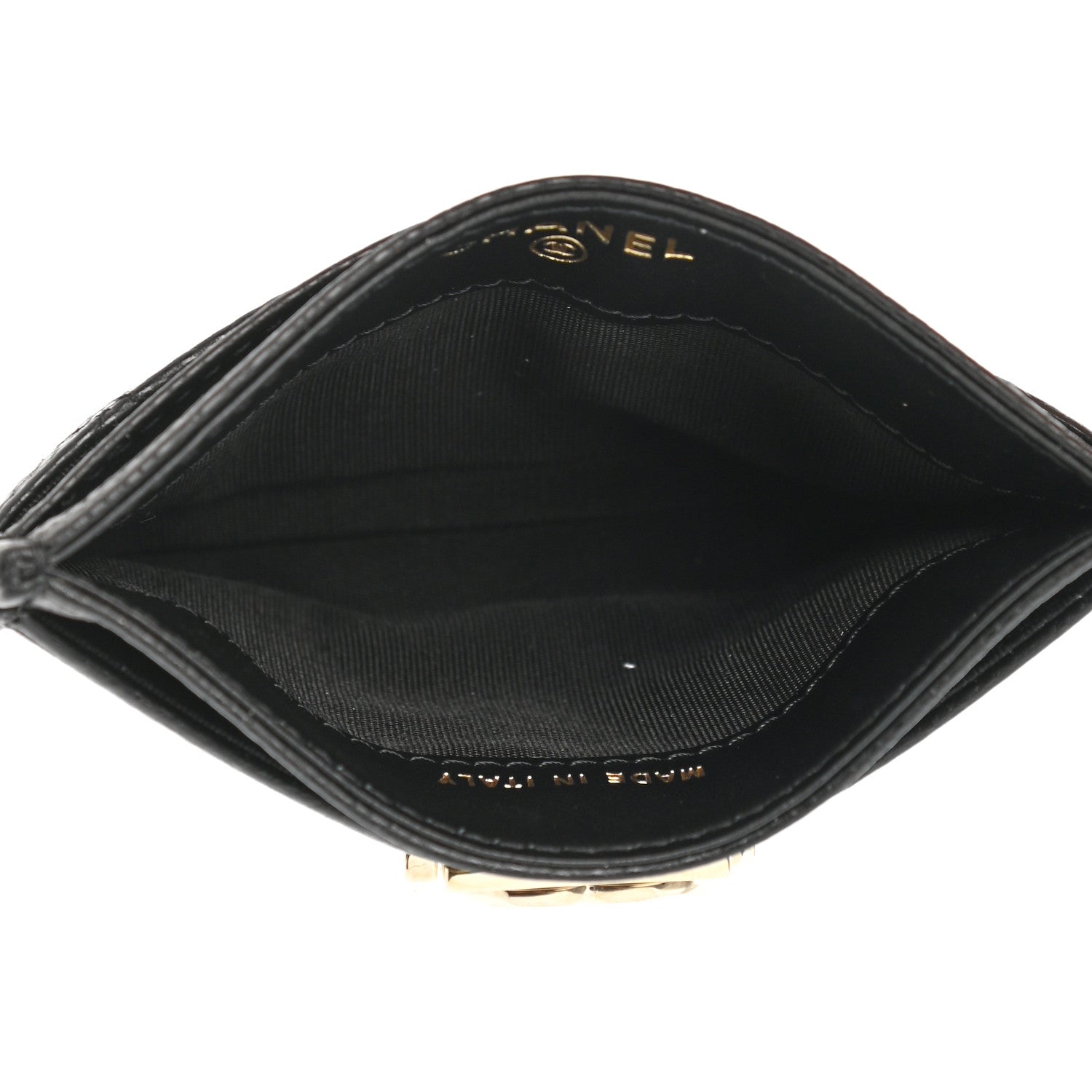 Chanel Caviar Quilted Boy Card Holder Black 5 of 9