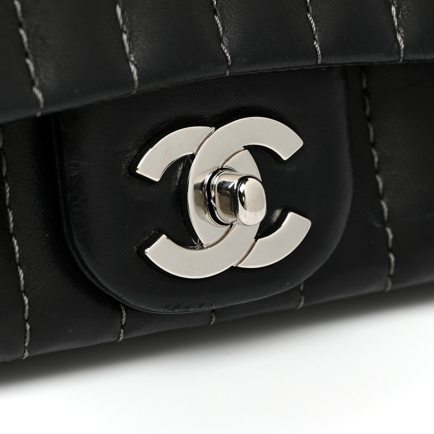 Chanel Lambskin Vertical Quilted Medium Single Flap Black 11 of 23