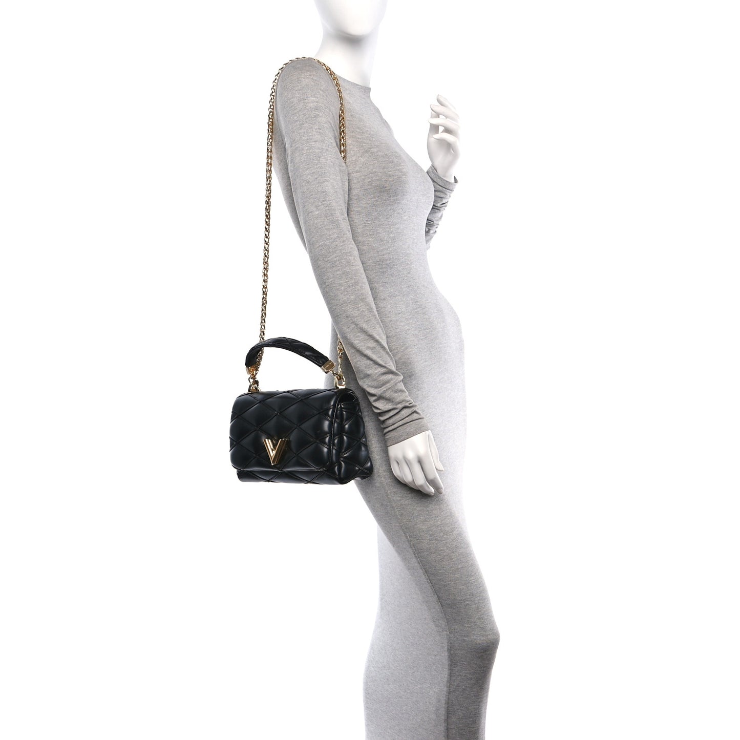 Lambskin Malletage Top Handle GO-14 MM Black