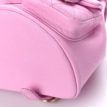 Chanel Shiny Caviar Quilted Small Duma Pockets Drawstring Backpack Lilac 8 of 10