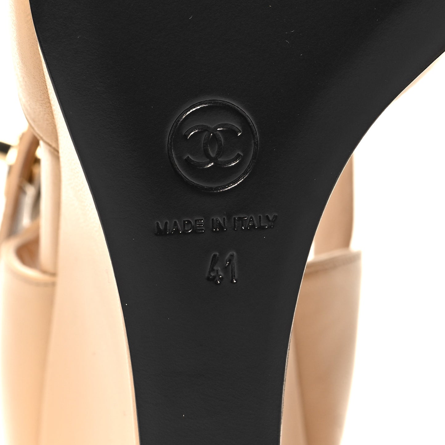 Lambskin Patent Cap Toe Mary Jane Wedge Pumps 41 Beige Black