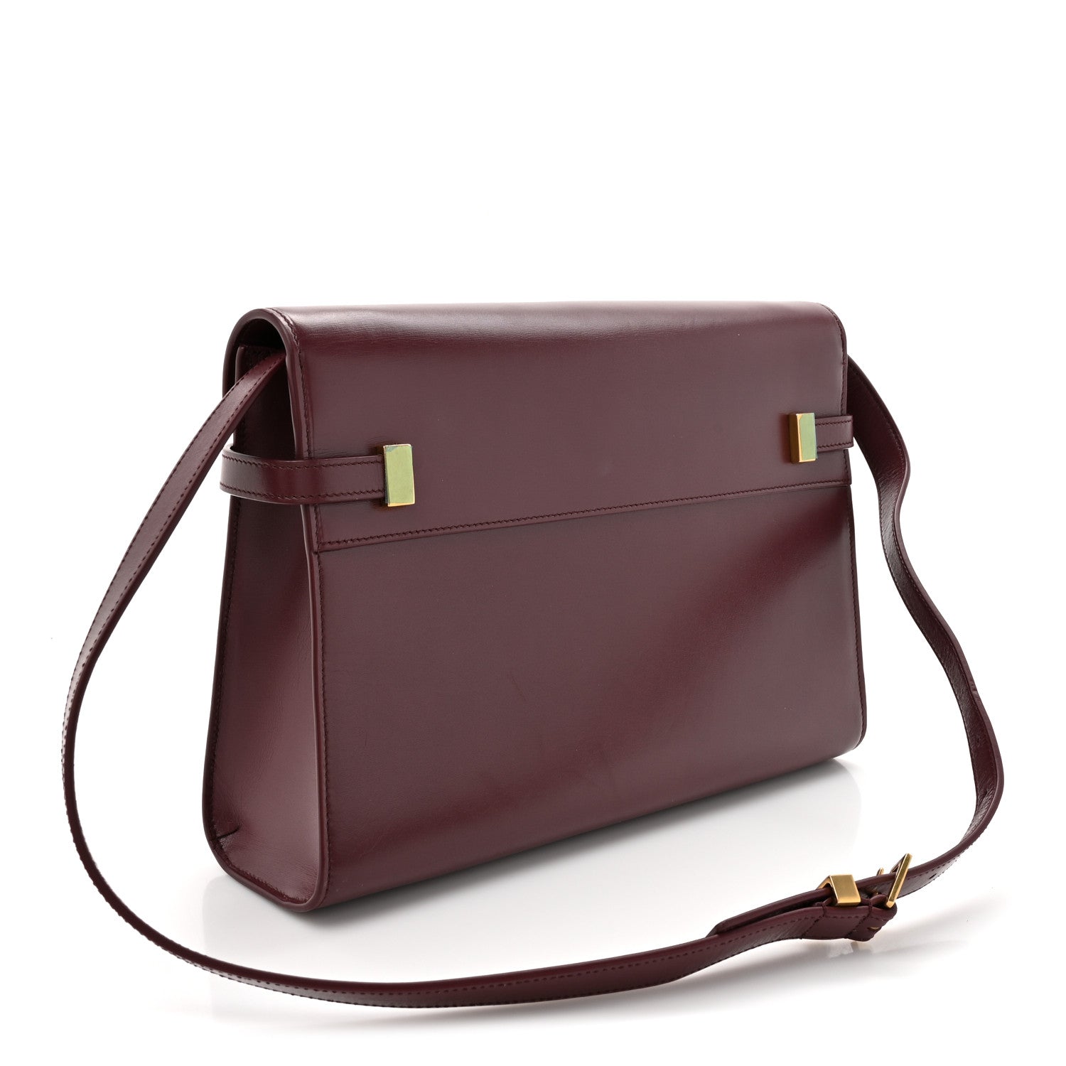 Saint Laurent Smooth Calfskin Manhattan Shoulder Bag Rouge Legion 3 of 13