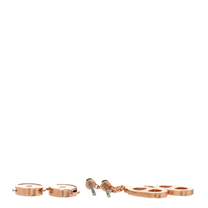 Hermes Rose Gold Lacquered Farandole Drop Earrings Orange Fonce 3 of 3